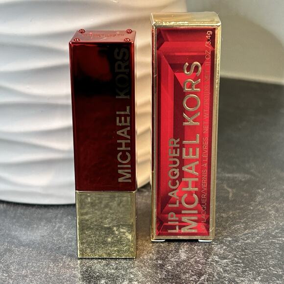 Limited Edition Michael Kors Lip Lacquer Lipstick RUBY RED New In Box Full Size - Picture 6 of 9